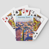 Schöne Granada Spanien Watercolor Ansicht Spielkarten (Rückseite)