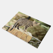 Schöne Grau Black Bengalisch Kitten Fußmatte (Schrägansicht)