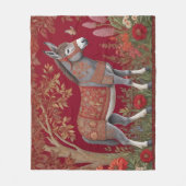 Schöne Grau-Donkey-Rote Landschaft Fleecedecke (Vorderseite)