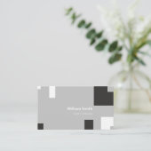 Schöne, grau-moderne Square Formen Visitenkarte (Stehend Vorderseite)