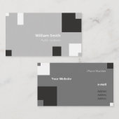 Schöne, grau-moderne Square Formen Visitenkarte (Vorne/Hinten)