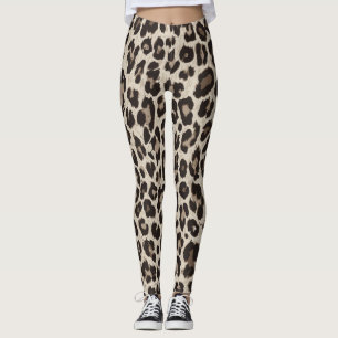 Schöne graubraune Tierdruckjoga-Leggings Leggings