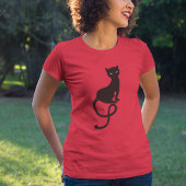 Schöne graue Böse Black Cat T-Shirt