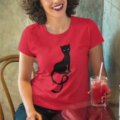 Schöne graue Böse Black Cat T-Shirt