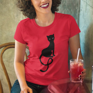 Schöne graue Böse Black Cat T-Shirt