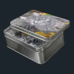 Schöne graue Katze im Herbstlaub Puzzle<br><div class="desc">Dieses süße Tier-Puzzle mit einem Thema im Puzzle #kitten zeigt eine wunderschöne graue Katze,  die in Herbstlauben sitzt #cat #kitty #kitten #pet #feline #niedlich #tiers #jigsaw #puzzle #jigsawpuzzle #gifts #fun #stockingstuffers #games #nature</div>