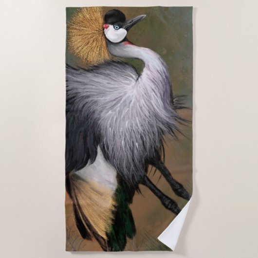Schöne graue Krane Bird Strandtuch (Vorderseite)