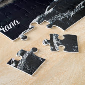 Schöne graue Wölfe nachts Puzzle (Seite)