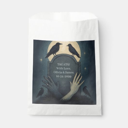 Schöne Graveyard Zombie Romance Wedding Geschenktütchen (Vorderseite)