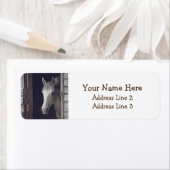 Schöne Gray Mare Horse Rücksendeadressen-Aufkleber (Insitu)