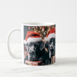 Schöne Great Dane Hunde Weihnachten Kunst Kaffeetasse