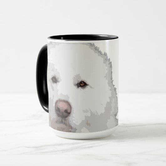 Schöne Great Pyrenäen Hund Kaffee Tasse (Vorderseite Links)