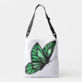 Schöne Green Butterfly Cross Tote Tasche (Rückseite)