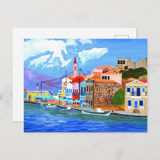 Schöne Griechenland-Karte Postkarte (Vorne/Hinten)