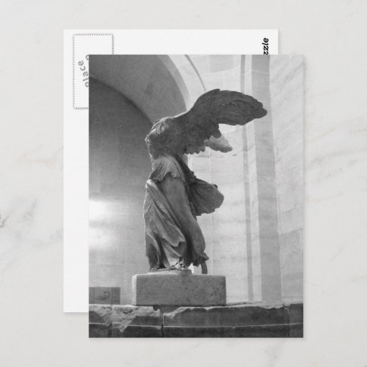 Schöne griechische Statue Winged Sieg von Samothra Postkarte (Vorne/Hinten)