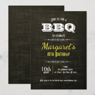 Schöne GRILLEN Geburtstagsparty Einladung