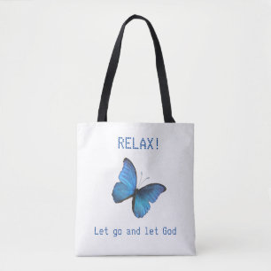 Schöne große blaue Schmetterling Tasche