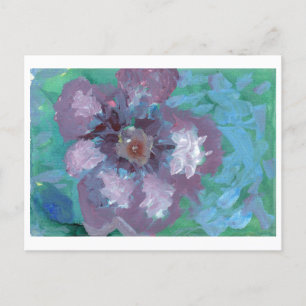 Schöne große lila Blume Postkarte