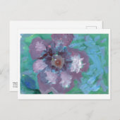 Schöne große lila Blume Postkarte (Vorne/Hinten)