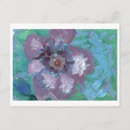 Schöne große lila Blume Postkarte