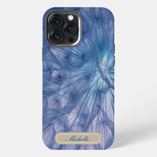 Schöne große luftige blaue Löwenzahn iPhone Hülle (Rückseite)