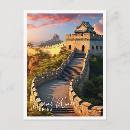 Schöne große Mauer der China Postkarte (Vorderseite)