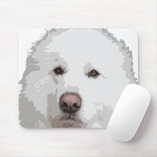 Schöne große Pyrenäen Hundelaupe Mousepad (Mit Mouse)