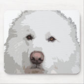 Schöne große Pyrenäen Hundelaupe Mousepad (Vorne)