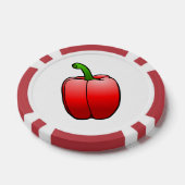 Schöne große rote Paprika Pokerchips (Einzeln)