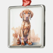 SCHÖNE GROSSE ROTE VIZSLA DOG ORNAMENT AUS METALL (Links)