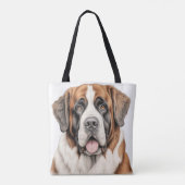 SCHÖNE GROSSE SAINT BERNARD DOG TASCHE (Rückseite)