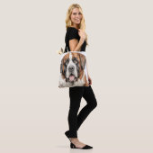 SCHÖNE GROSSE SAINT BERNARD DOG TASCHE (Am Model)
