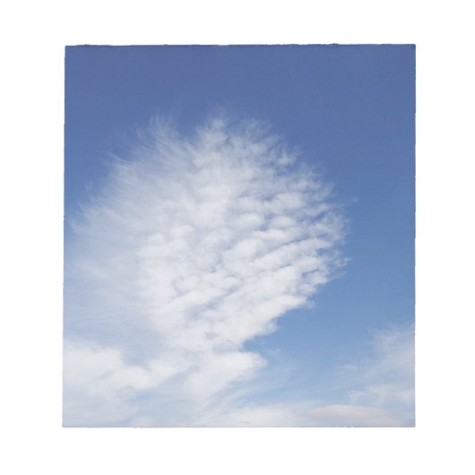Schöne, große Wolke Notizblock (Vorderseite)