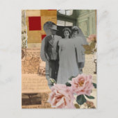 Schöne Großeltern Mixed Media Collage Postkarte (Vorderseite)