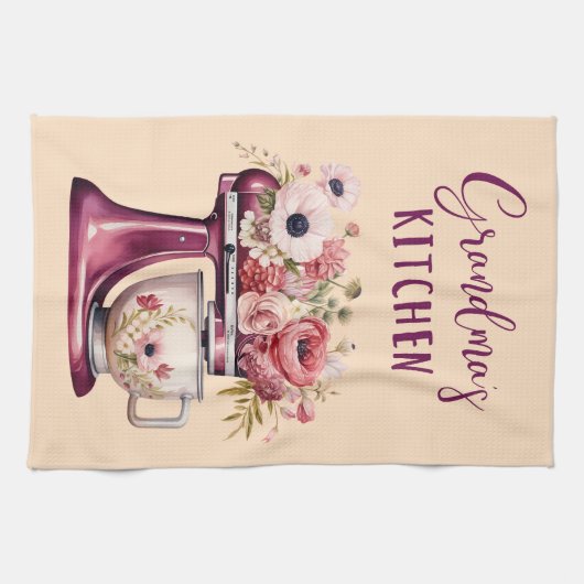 Schöne Großmutter-Küche Geschirrtuch (Horizontal)