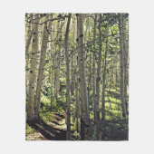 Schöne Grove der Aspen Bäume in Crested Butte Fleecedecke (Vorderseite)