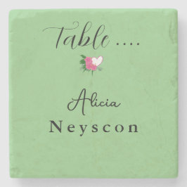 Schöne Grünanlage Hochzeitsgrün Blume Herz Steinuntersetzer