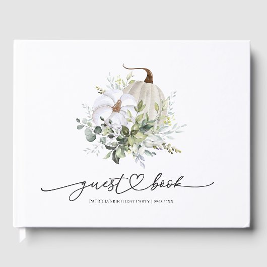 Schöne Grünanlage Pumpkin Fall Gästebuch (Vorderseite)