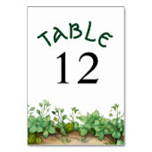 Schöne Grünanlage St. Patricks Day Irische Hochzei Tischnummer (Rückseite)