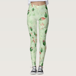 Schöne Grünblüte Leggings