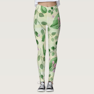 Schöne Grünblüte Leggings