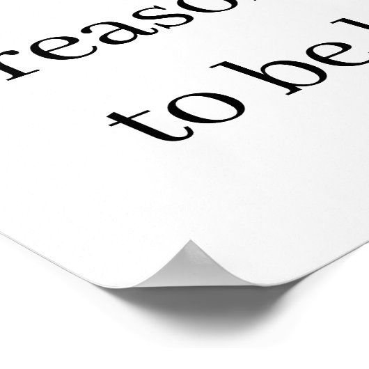 Schöne Gründe für das Glück | Minimalistisches Ang Poster (Ecke)