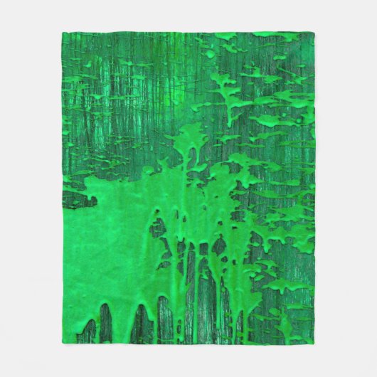 Schöne, grüne alte Oberfläche mit Tropfen-Textur - Fleecedecke (Vorderseite)