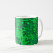 Schöne, grüne alte Oberfläche mit Tropfen-Textur - Kaffeetasse (VorderseiteRechts)