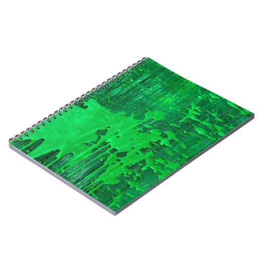 Schöne, grüne alte Oberfläche mit Tropfen-Textur - Notizblock (Linke Seite)