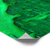 Schöne, grüne alte Oberfläche mit Tropfen-Textur - Poster (Ecke)