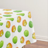 Schöne grüne Äpfel auf weißem Tablett Tischdecke (Beispiel)