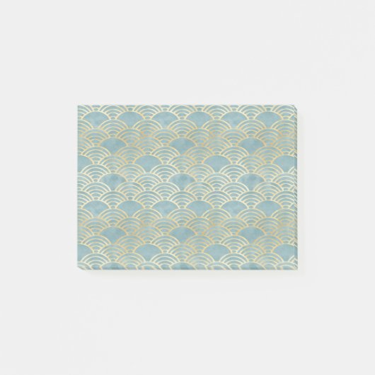 Schöne, grüne Art Deco, metallisch, elegant, chic, Post-it Klebezettel (Vorderseite)