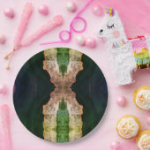 Schöne grüne Ästhetik gegen die Geode inspiriert Pappteller (Party)