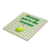 Schöne grüne Birne Fliese (Seite)